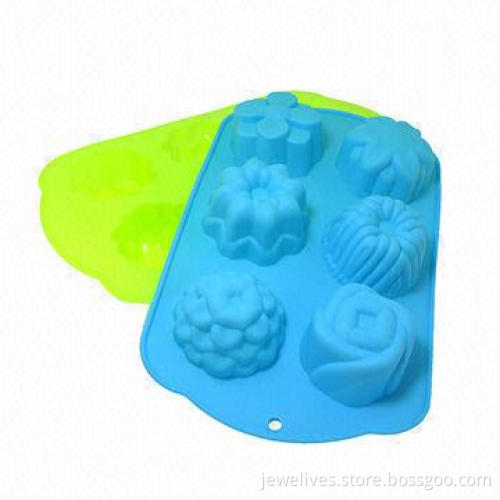 6-cavity flower set silicone candy molds